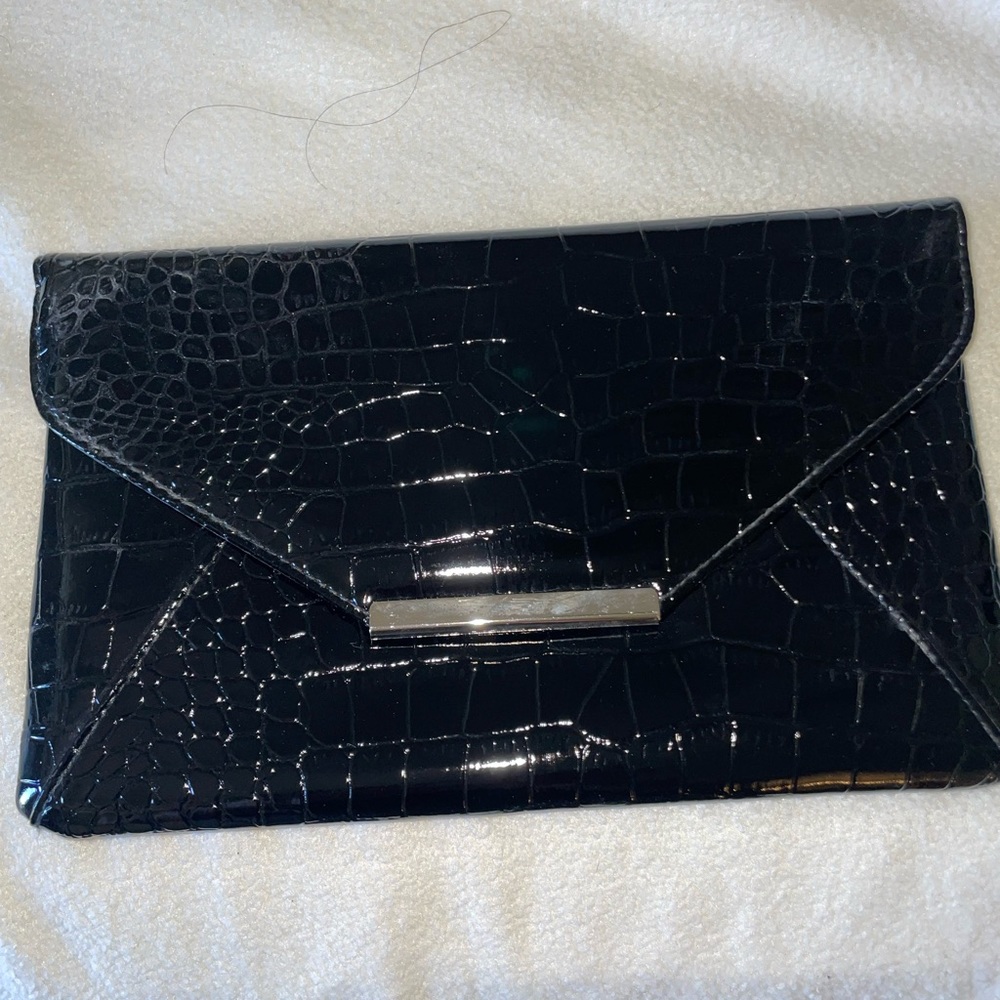 Handheld black evening purse